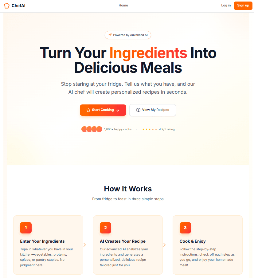 FoodGen AI Recipe Generator
